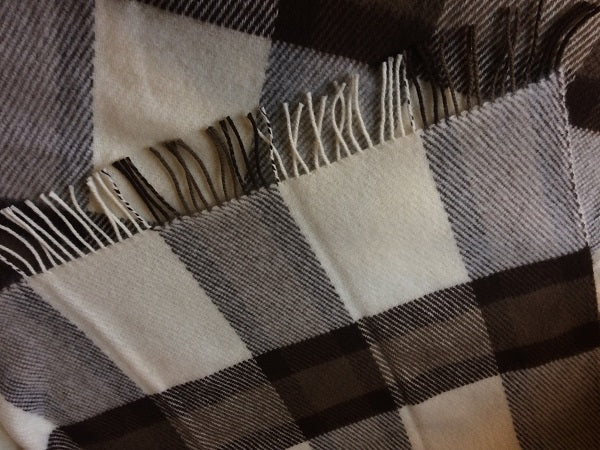 Plaid aus Wolle karriert