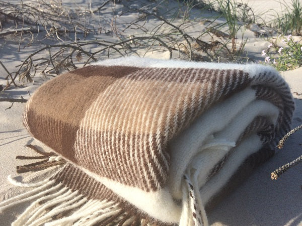 Plaid aus Wolle karriert